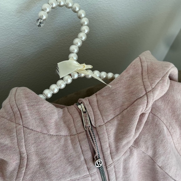 SOLD!! 💔 Lululemon Heathered Mink Berry Scuba Hoodie Full Zip Cotton Fleece - Picture 11 of 16